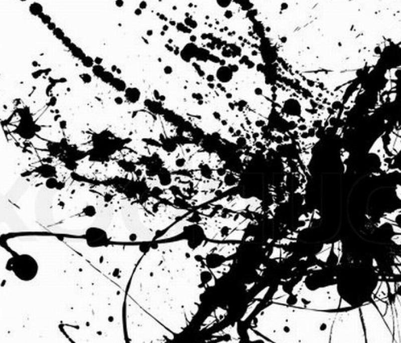 Custom Decoration Oil Painting, Black and White Simple Abstract Oil Painting